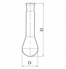 Колба Къельдаля со шлифом 1-100-19/26, ТС